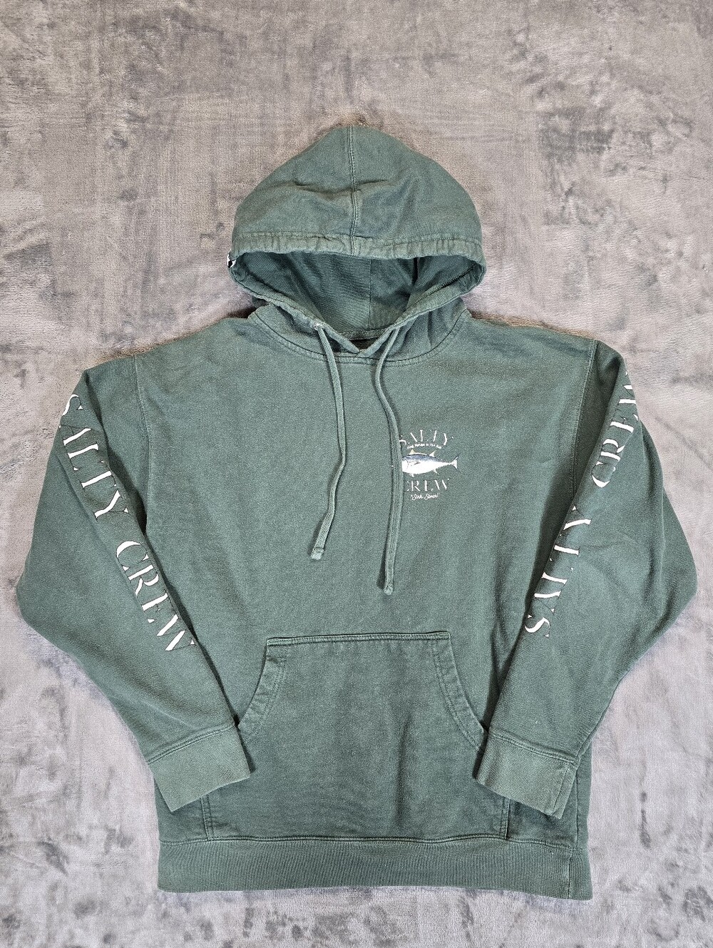 Salty Crew Hoodie Size Large Green Sink Swim